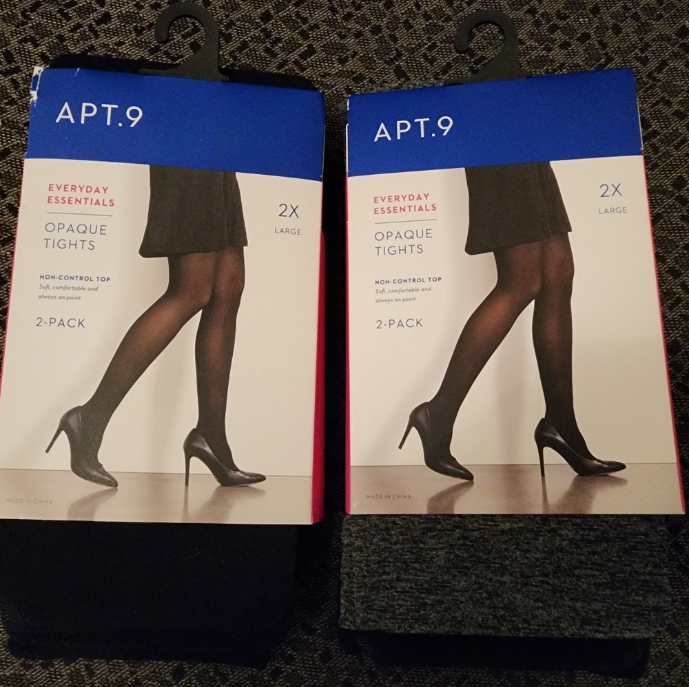 Apt. 9 2XL Opaque Tights NWT (4 pr)